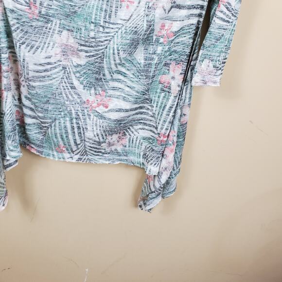 Kensie Tropical Print Cowl Neck Top Women's Size S - Picture 9 of 12